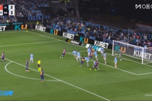 帽子戏法！拉什福德角球助攻，莱万甩头破门！巴萨4-2塞尔塔！