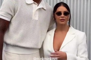 这里也有你！乔治携娇妻丹妮拉现身美网决赛😍😍😍